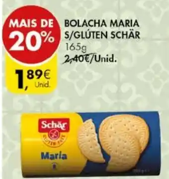 Pingo Doce Bolacha Maria S/ Glúten Schär 165g promoção
