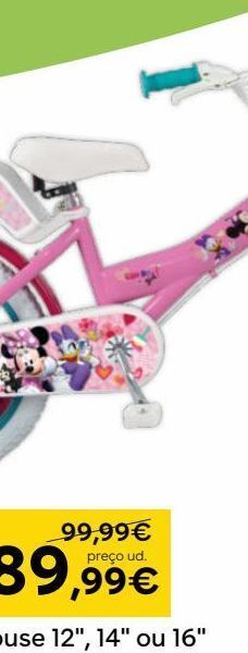 Minnie mouse - bicicleta 14 polegadas
