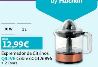 Auchan Espremedor citrinos qilive cobre promoção