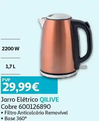 Jarro eléctrico qilive cobre