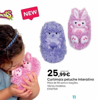 Curlimals - peluche interativo (vários modelos)