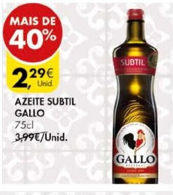 Pingo Doce Azeite Subtil Gallo 75cl promoção