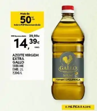 Continente Azeite Virgem Extra Gallo 2L promoção