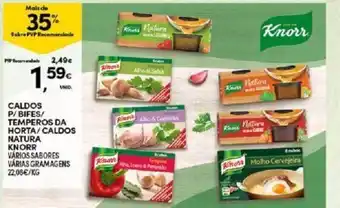 Continente Caldos p/ Bifes/ Temperos da Horta/ Caldos Natura Knorr promoção