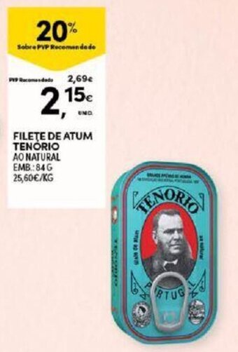 Continente Filete de Atum Tenorio 84g promoção