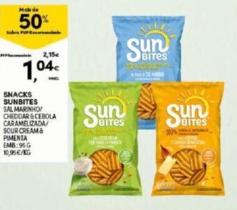 Continente Snacks Sunbites 95g promoção