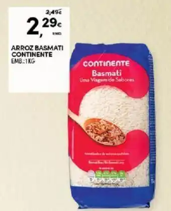 Continente Arroz Basmati Continente 1kg promoção