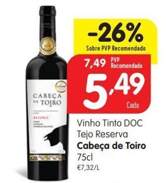 Minipreço Vinho tinto cabeça de toiro promoção
