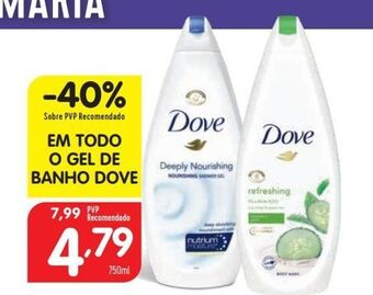 Minipreço Gel de banho dove promoção