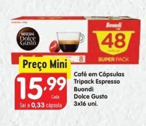 Minipreço Cápsulas de café dolce gusto promoção