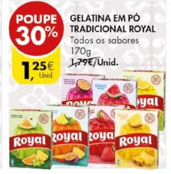 Pingo Doce Gelatina em Pó Tradicional Royal 170g promoção