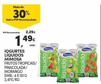 Continente Bom dia Iogurte mimosa promoção