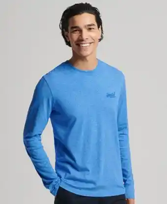 Superdry Organic cotton orange label embroidered top promoção