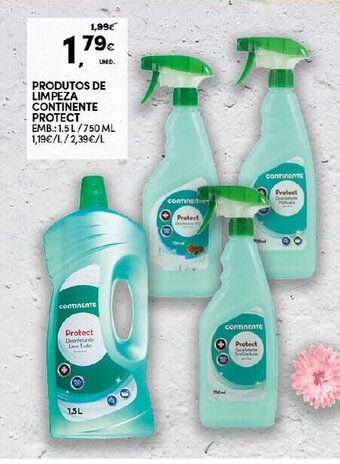 Continente Produtos de Limpeza Continente Protect 750ml/ 1,5L promoção