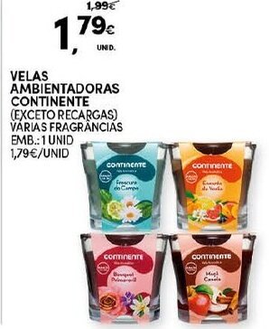 Continente Velas Ambientadoras Continente 1 Unid promoção