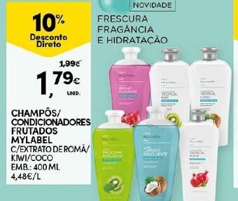 Champôs/ Condicionadores Frutados Mylabel 400ml