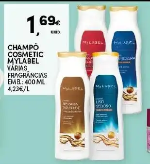 Continente Champô Cosmetic Mylabel 400ml promoção