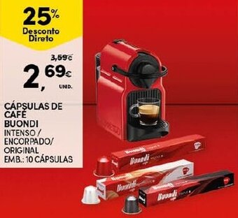 Continente Cápsulas de Cafe Buondi promoção