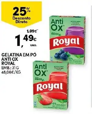 Continente Gelatina em Pó Anti Ox Royal 31g promoção