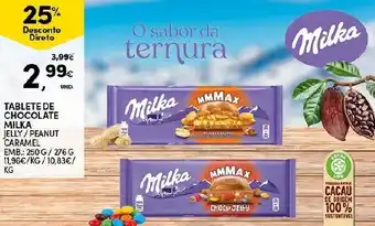 Continente Tablete de Chocolate Milka promoção