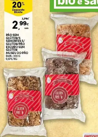 Pão Sem Glúten/ 5 Sementes S/ Glúten/Pão Escuro Sem Glúten Museu do Pão 300g