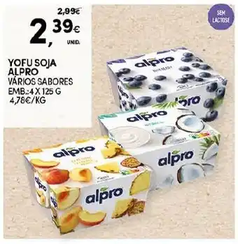 Continente Yofu Soja Alpro 4 x 125g promoção