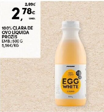 Continente 100% Clara de Ovo Líquida Prozis 500g promoção