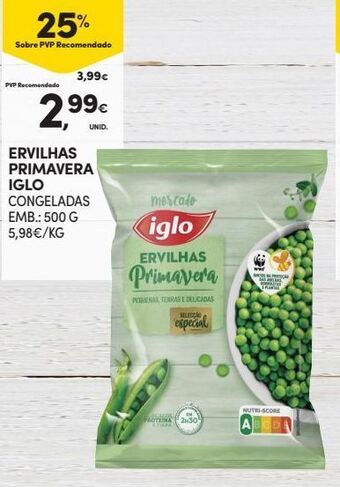 Continente Bom dia Ervilhas verdes iglo promoção