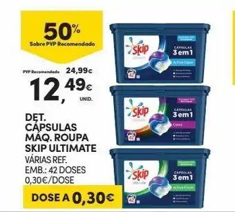Continente Bom dia Detergente em cápsulas skip promoção
