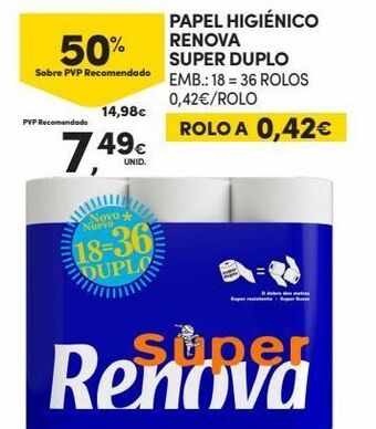 Papel higiênico renova