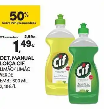 Continente Bom dia Detergente lavalouça cif promoção