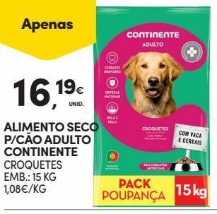 Ração para cães continente