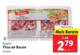 Lidl Tiras de bacon dulano promoção