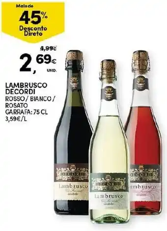 Continente Lambrusco Decordi 75cl promoção