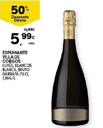 Continente Espumante Villa de Corgos 75cl promoção