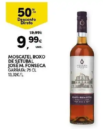 Continente Moscatel Roxo de Estúbal Jose M. Fonseca 75cl promoção