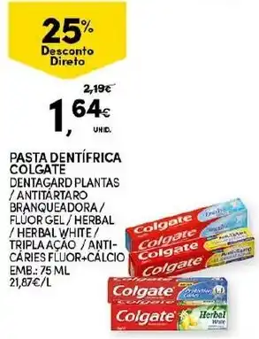 Continente Colgate Pasta Dentífrica 75ml promoção