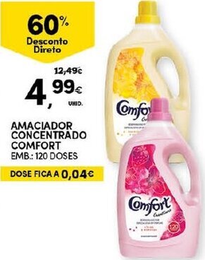 Amaciador Concentrado Comfort 120 Doses