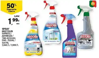 Continente Spray Mistolin 750ml/500ml promoção