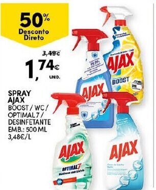Continente Spray Ajax 500ml promoção