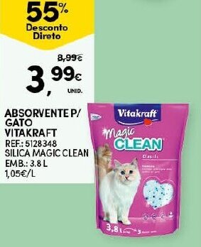 Continente Absorvente P/Gato Vitakraft 3,8L promoção