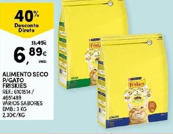 Continente Alimento Seco P/Gato Friskies 3kg promoção