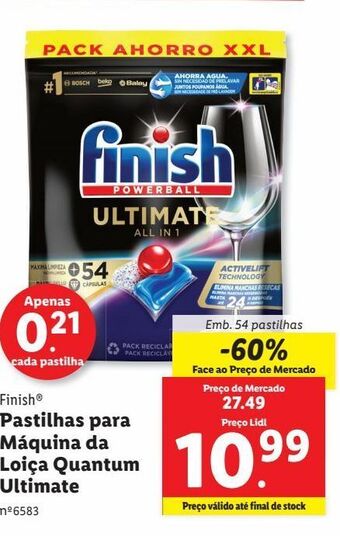 Lidl Detergente lavalouça finish promoção