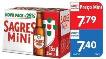 Minipreço Cerveja sagres mini promoção