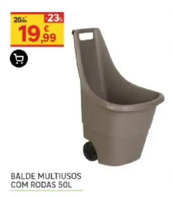 Balde Multiusos com Rodas 50L