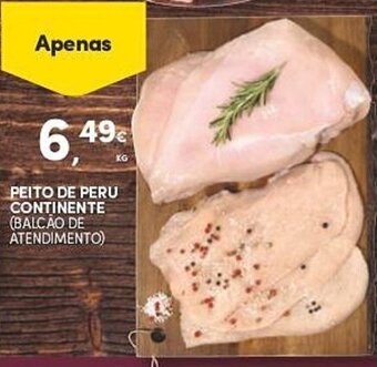 Continente Peito de Peru Continente 1kg promoção
