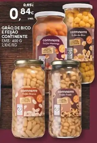 Continente Grão de Bico E Feijão Continente 400g promoção