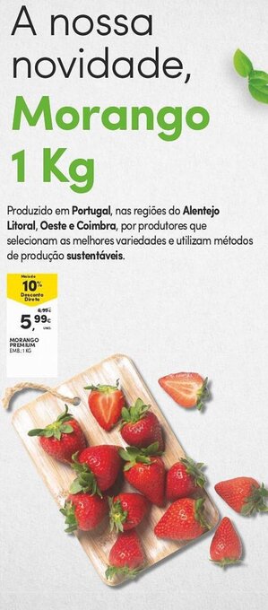 Continente Morango Premium 1kg promoção