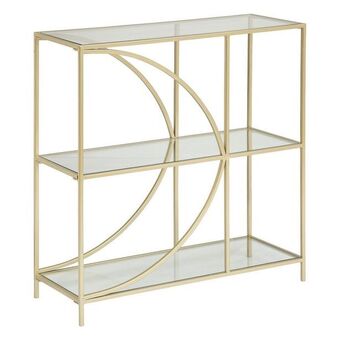 Estante dourada em metal dolce riviera com 3 prateleiras