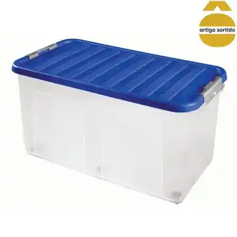 Caixa de arrumação com rodas 100l